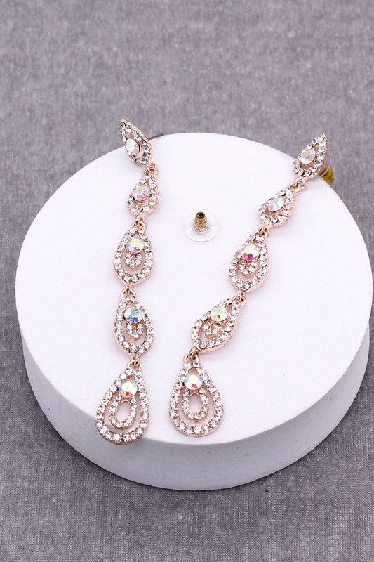 Rhinestone Teardrop earring