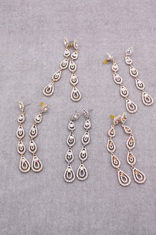 Rhinestone Teardrop earring