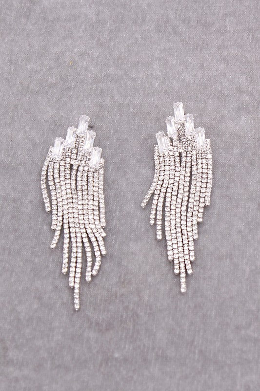 Luxury Cubic Zirconia Tassel Drop Earrings