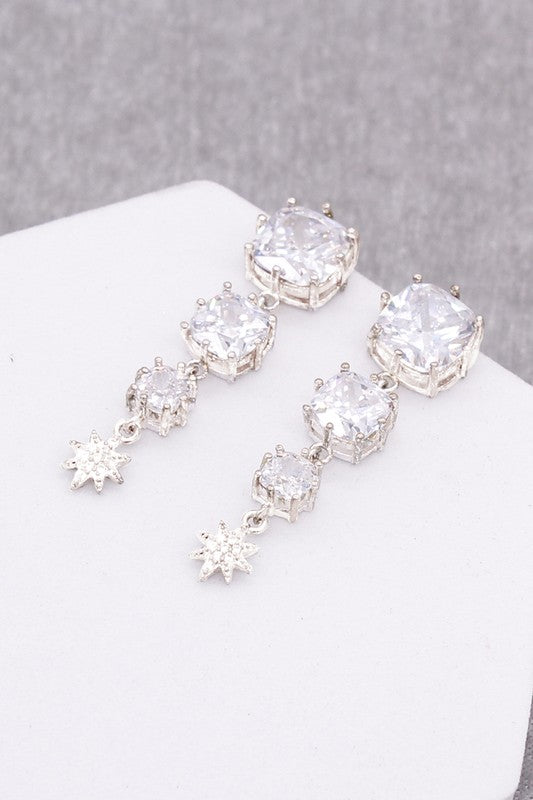 Dangle Cubic Zirconia Earrings