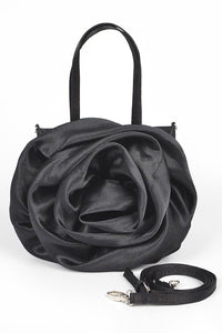 Thumbnail for Oversize Satin Flower Top Handle Soft Clutch