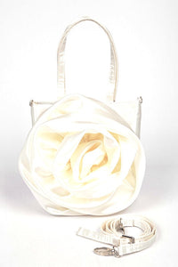 Thumbnail for Oversize Satin Flower Top Handle Soft Clutch