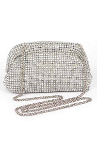 Thumbnail for Oversize Rhinestone Convertible Soft Clutch Bag