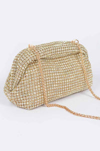 Thumbnail for Oversize Rhinestone Convertible Soft Clutch Bag