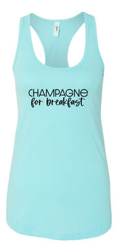 Thumbnail for Champagne for Breakfast Summer Graphic Tank