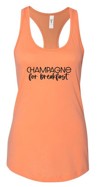 Thumbnail for Champagne for Breakfast Summer Graphic Tank