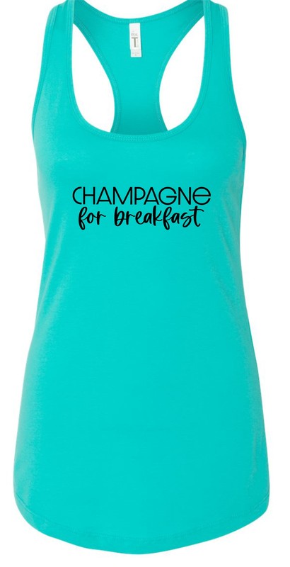 Champagne for Breakfast Summer Graphic Tank