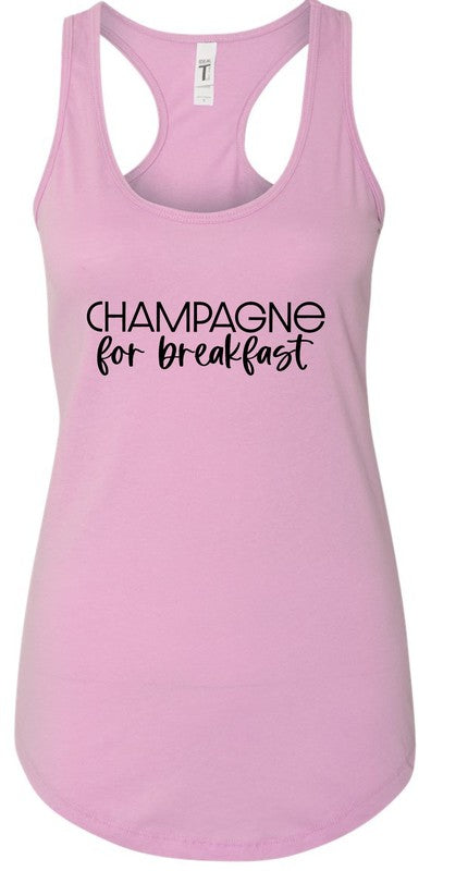 Champagne for Breakfast Summer Graphic Tank