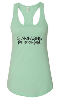 Thumbnail for Champagne for Breakfast Summer Graphic Tank