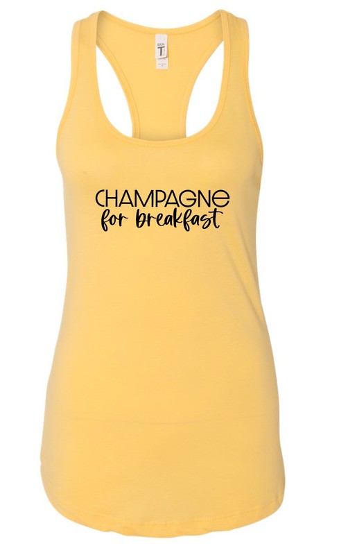 Champagne for Breakfast Summer Graphic Tank