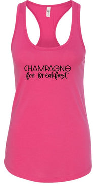 Thumbnail for Champagne for Breakfast Summer Graphic Tank