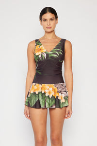 Thumbnail for Marina West Swim Full Size Clear Waters Swim Dress in Aloha Brown