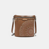 Thumbnail for Nicole Lee USA Metallic Stitching Embroidery Inlaid Rhinestone Crossbody Bag