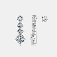 Thumbnail for 4 Carat Moissanite 925 Sterling Silver Earrings