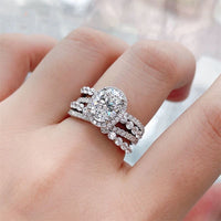 Thumbnail for 3 Carat Moissanite 925 Sterling Silver Layered Ring