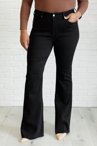 Thumbnail for Etta High Rise Control Top Flare Jeans in Black