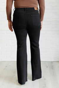 Thumbnail for Etta High Rise Control Top Flare Jeans in Black