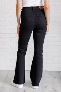 Thumbnail for Etta High Rise Control Top Flare Jeans in Black