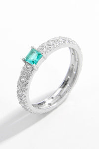 Thumbnail for 925 Sterling Silver Square Zircon Ring