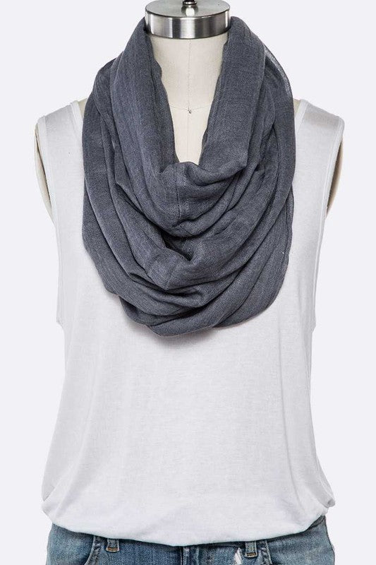 Solid Color Large Cotton Fashion Infinity Scarf