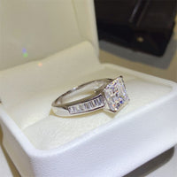 Thumbnail for 3 Carat Moissanite 925 Sterling Silver Square Shape Ring