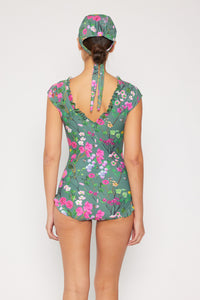 Thumbnail for Marina West Swim Bring Me Flowers V-Neck One Piece Swimsuit In Sage