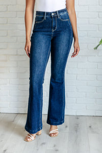 Thumbnail for Mavis High Rise Side Seam Detail Flare Jeans