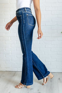 Thumbnail for Mavis High Rise Side Seam Detail Flare Jeans