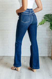 Thumbnail for Mavis High Rise Side Seam Detail Flare Jeans