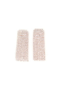 Thumbnail for TASSEL RHINESTONE SHORT STUD EARRINGS