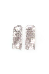 Thumbnail for TASSEL RHINESTONE SHORT STUD EARRINGS