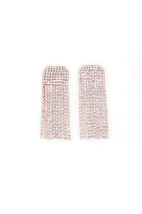 Thumbnail for TASSEL RHINESTONE SHORT STUD EARRINGS