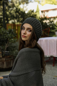 Thumbnail for Boucle Rib Knit Beret