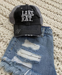 Thumbnail for Lake Rat Embroidered Trucker Hat