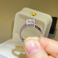 Thumbnail for 3 Carat Moissanite 925 Sterling Silver Square Shape Ring