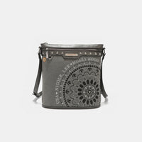 Thumbnail for Nicole Lee USA Metallic Stitching Embroidery Inlaid Rhinestone Crossbody Bag