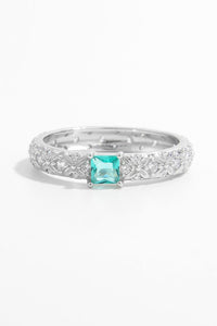 Thumbnail for 925 Sterling Silver Square Zircon Ring