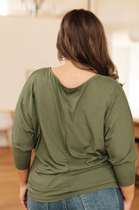 Thumbnail for A Day Together Long Sleeve Top in Olive