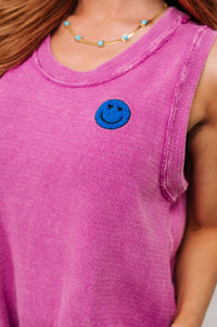 Thumbnail for A Few of My Favorite Things Round Neck Tank in Fuchsia