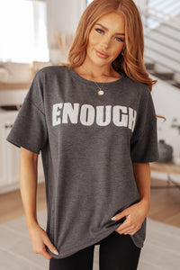Thumbnail for Always Enough Graphic Tee in Charcoal