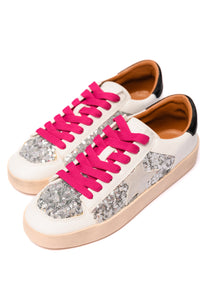 Thumbnail for Another Round Sneakers in Silver Sequins