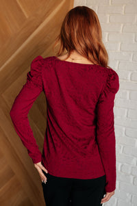 Thumbnail for Ask A Question Ruched Sleeve Top