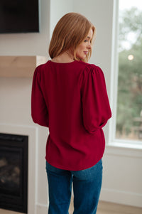 Thumbnail for Back in Business V-Neck Blouse