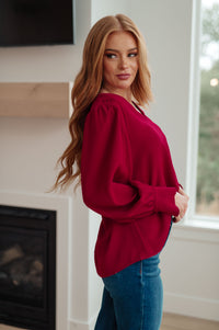 Thumbnail for Back in Business V-Neck Blouse