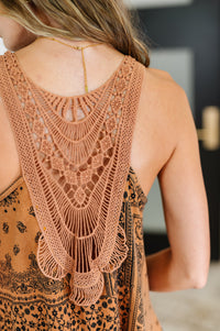 Thumbnail for Barely Bohemian Lace Detail Tank