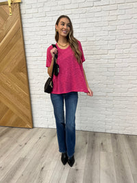 Thumbnail for Basically Flowing Dolman Sleeve Top in Hot Pink