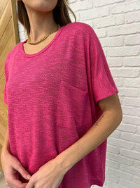 Thumbnail for Basically Flowing Dolman Sleeve Top in Hot Pink