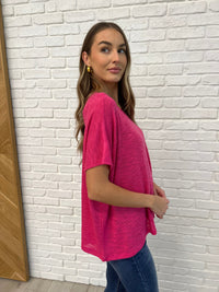 Thumbnail for Basically Flowing Dolman Sleeve Top in Hot Pink