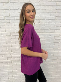 Thumbnail for Basically Flowing Dolman Sleeve Top in Lt Plum