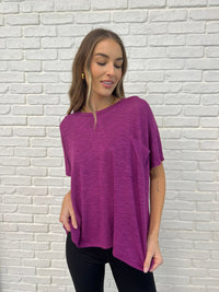 Thumbnail for Basically Flowing Dolman Sleeve Top in Lt Plum